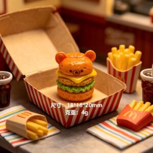 Bear cheese burger-yellow chicken