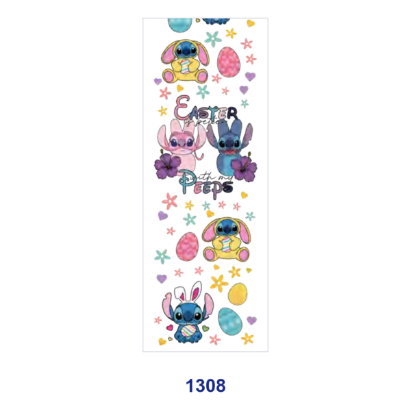 oly-93a4b906cf8a56e0d62d35b237fc6e4d Wholesale 2/8/16pcs Cute Alien Cartoon Character Easter Egg Bunny Floral Festive Lettering Print Pen and Bookmark Stickers UV DTF Wraps OLY Exclusive