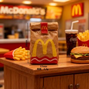 Simulated mcdonald's / Resin material, there are real photos on the details page
