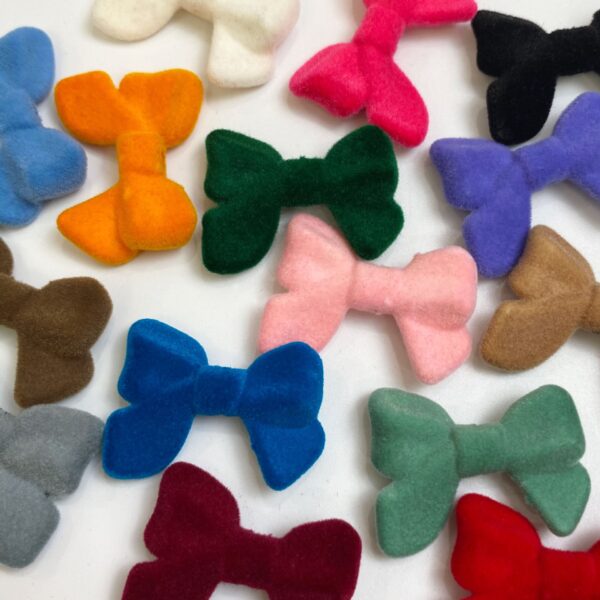 oly-93dd1275bb1ecf3289a58b70d7fdce81 Wholesale Acrylic Flocked Bow Loose Beads Vintage Style DIY Jewelry Making Craft Supply for Boutique Resale