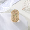 Wholesale Trendy Geometric Alloy Wide Band Ring For Women Men Adjustable Hip Hop Style Jewelry Accessory Boutique Resale