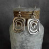 Wholesale Retro Spiral Hollow Square Alloy Earrings Chic Geometric Moon Design Jewelry Accessory For Party Wear
