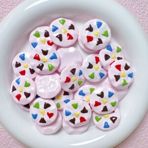 10-light pink / Size is about 25mm, hole diameter is about 2.5mm