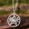 oly-943682b908b5fb881403c521a27501d3 Wholesale Hip Hop Punk Star Moon Bird Geometric Necklace Ancient Silver Zinc Alloy Hollow Pendant Jewelry Accessory For Trendy Resale