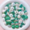 Wholesale 16mm Acrylic Electroplated Rainbow Striped Lollipop Beads for DIY Phone Charm Jewelry Making