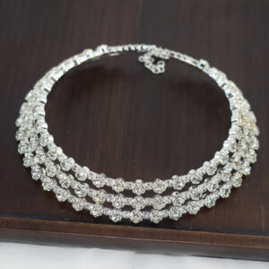 oly-94597047463de9e2e80921512242c851 Wholesale Multi Layer Rhinestone Choker Necklace Crystal Collar Bridal Jewelry Accessory