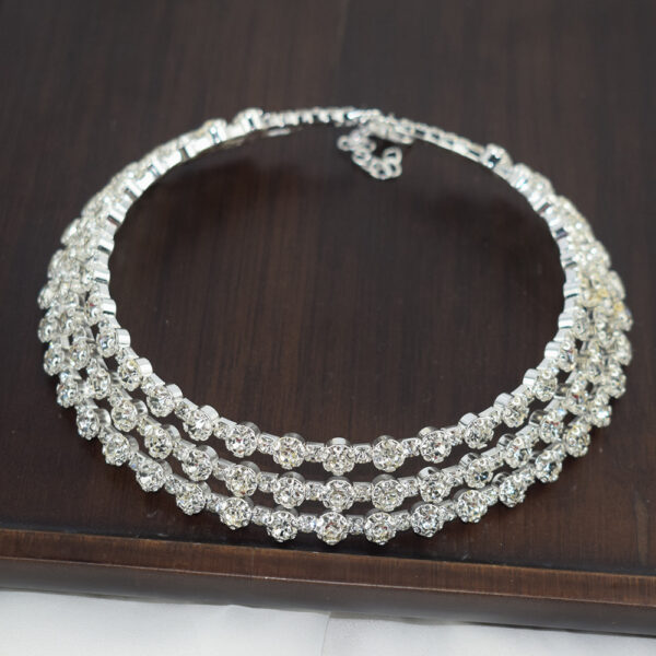 oly-94597047463de9e2e80921512242c851 Wholesale Multi Layer Rhinestone Choker Necklace Crystal Collar Bridal Jewelry Accessory