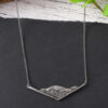 oly-945f91fdca119f1fec9a034f47f6508b Wholesale Mountain Valley Triangle Pendant Necklace Antique Silver Zinc Alloy Fashion Accessory Boutique Resale Gift
