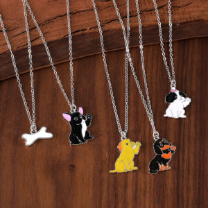 oly-946cb4bfa583ee65b46512d84222331a Wholesale Zinc Alloy Electroplated Bone White Cute Animal Pendant Necklace Cartoon Drop Charm Boutique Resale Jewelry Accessory