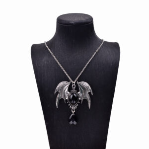 A black bat necklace
