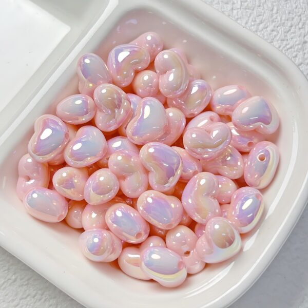 oly-94ac30d091885ceb139cba52c5f6352d Wholesale Cream Chubby Heart Acrylic Beads DIY Jewelry Accessory for Phone Chains Bracelets Necklaces