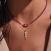 Wholesale Retro Geometric Evil Eye Unicorn Necklace Colorful Beaded Chain Fashion Jewelry Accessory