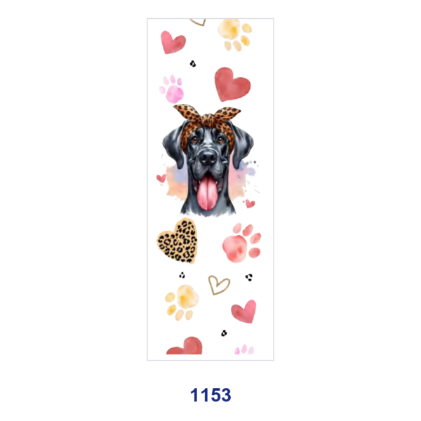 oly-94de2a22164f710438f6ae220be31f02 Wholesale 2/8/16pcs Cute Dog Leopard Headband Paw Print Heart Floral Print Pen and Bookmark Stickers UV DTF Wraps OLY Exclusive