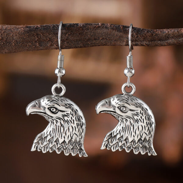 oly-94ea157bca4d30bb23acc06e08d839c6 Wholesale Hip Hop Punk Eagle Pendant Necklace And Earring Set Zinc Alloy Animal Jewelry Party Wear Boutique Resale