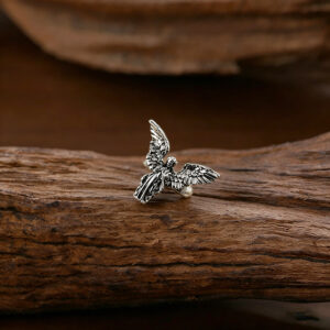 oly-95313c97ffc67dc764748ee5a4d92cd9 Wholesale Silver Zinc Alloy Angel Wing Ring Retro Men S Fashion Accessory Everyday Gift