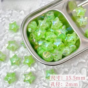 05-green stars / See picture for size (sold by piece)