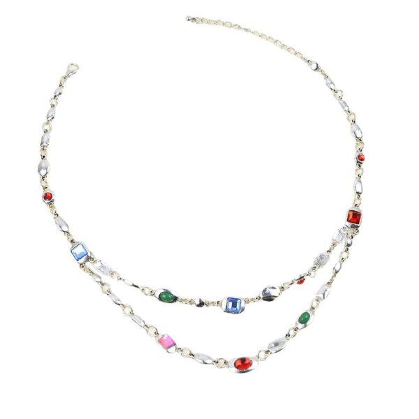oly-95ab8994687cf54cc5498b100cbf92b1 Wholesale Vintage Ethnic Style Turquoise Double Layered Necklace Trendy Chic Jewelry Accessory For Boutique Resale And Gift