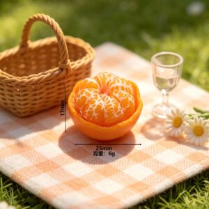Simulated half-peeled orange