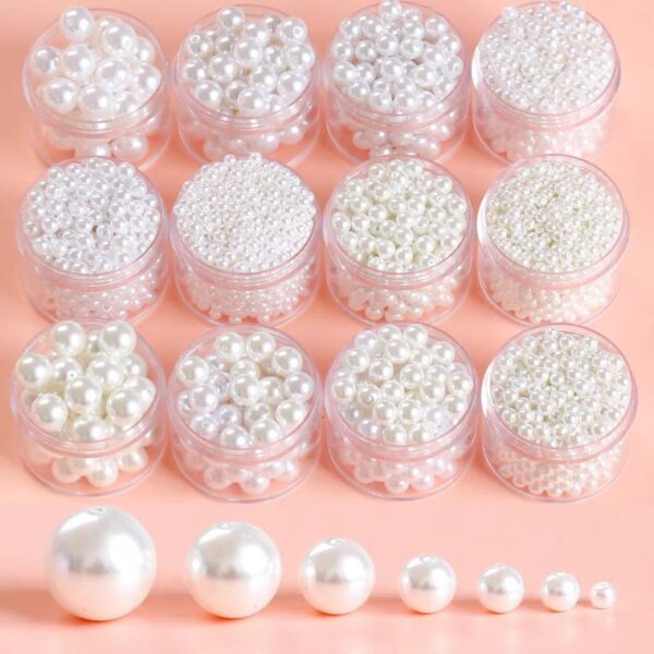 oly-95e0ade71527cbf67a0da29744e3fcad Wholesale ABS Imitation Pearl Loose Beads Round 4mm White 200pcs DIY Bracelet Craft Jewelry Making Accessory
