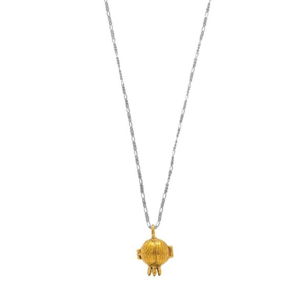 Wholesale Retro Fruit Pendant Necklace Electroplating Copper Pomegranate Charm Electroplated Copper Jewelry Accessory For Boutique Resale