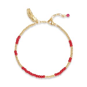 Red beaded bracelet