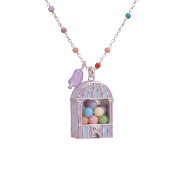 Wholesale Candy Themed Rainbow Circus Tent Beaded Necklace Fairy Tale Style Jewelry Accessory For Gifts