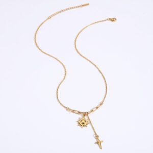 Sun star tassel necklace