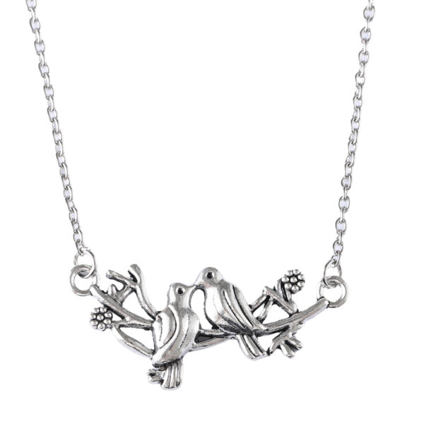oly-96f5e0c1ed3e76f89203836d9a73192c Wholesale Vintage Bird Branch Pendant Necklace Ancient Silver Zinc Alloy Jewelry Accessory For Gift And Boutique Resale