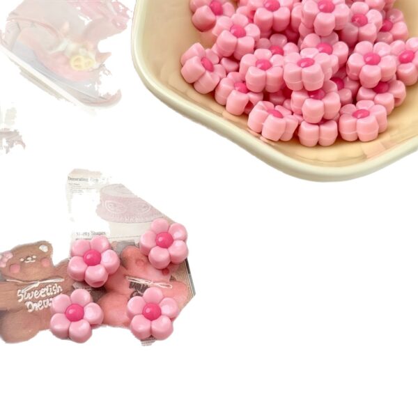 oly-96fa9d0dbcc299324af109d7db944c73 Wholesale Cute Macaron Acrylic Flower Beads for DIY Jewelry Making Fashion Accessory Boutique Resale
