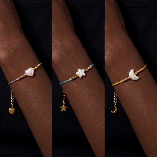 Wholesale Dreamy Star Moon Love Bracelet Colorful Unisex Charm Jewelry Accessory