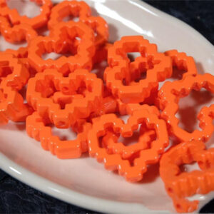 04-heart frame-Orange / Heart frame 30 * 26mm, inner core 20 * 14mm (sold by piece)