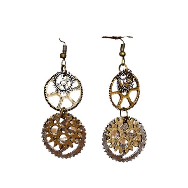 oly-98463645fff17f95cbe4d38ecea7ab28 Wholesale Steampunk Bronze Gear Drop Earrings Fashion Accessory For Gift Boutique Resale