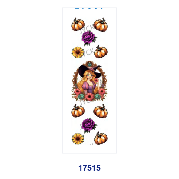 Wholesale 2/8/16pcs Autumn Floral Princess Witch Pattern Pen and Bookmark Stickers UV DTF Wraps OLY Exclusive
