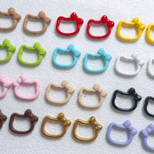 oly-986343cdfc4b5ac7134c1df5b5a036f4 Wholesale Modern Cat Face Acrylic Beads Light Purple Baked Enamel Finish for DIY Phone Chain Keychain Bag CharmOLY Exclusive