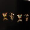 oly-98a7eeb961cd8eb9ca107b4c96fd9af2 Wholesale Retro Green Butterfly Artistic Gradient Pendant Earrings For Party Wear Fashion Accessory