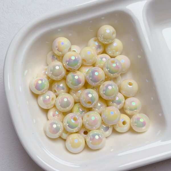 oly-98e5cc98279418771b7f0ba666633708 Wholesale Luminous Acrylic Round Beads 8 12mm Light Pink Electroplated for DIY Jewelry Making Bracelet Phone Charm Craft Supply