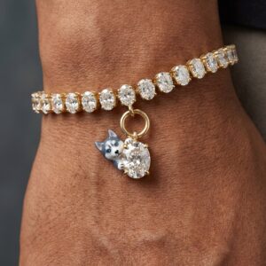 Fierce Husky Oval Diamond Bracelet