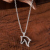 Wholesale Ancient Silver Hollow Horse Head Pendant Necklace Punk Style Fashion Jewelry