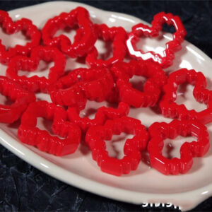 09-love frame-Red / Heart frame 30 * 26mm, inner core 20 * 14mm (sold by piece)