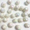 Wholesale Electroplated Acrylic Soccer Ball Beads Solid Color AB Cut Loose Beads for DIY Jewelry Keychain Phone Charm Craft Supply