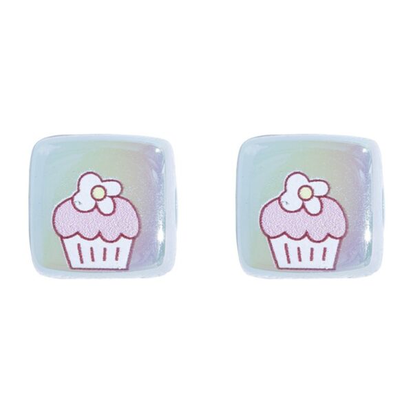 Wholesale Acrylic Cartoon Printed Cube Beads DIY Phone Charm Craft Supply for Boutique Resale