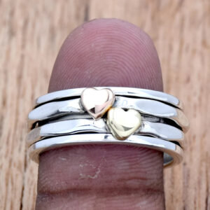 Wholesale Retro Bohemian Heart Shaped Wide Band Ring In Silver Tone Alloy Women S Fashion Jewelry Accessory For Everyday Wear And Gift