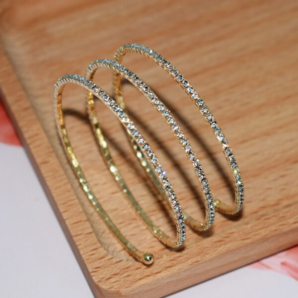 Wholesale Stylish Rhinestone Belly Dance Bracelet Oriental Dance Performance Armlet Jewelry Accessory For Party