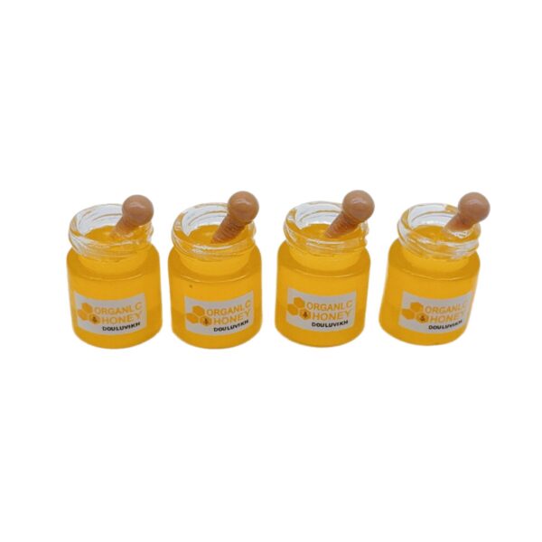 Wholesale Resin Miniature Honey Jar Bottle Charm, DIY Jewelry Accessory, Keychain and Shoe Decor Gift