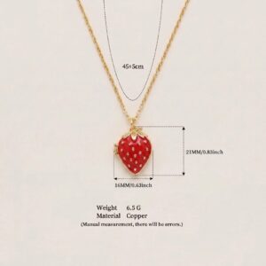 Strawberry opening and closing necklace