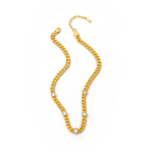 Diamond gold necklace