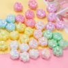 oly-9b68831804308b2a1092d934a7ad6862 Wholesale Electroplated Acrylic Cat Paw Beads - Cream Phantom Color Loose Beads for DIY Jewelry Making, Phone Charms, and Hair Clips