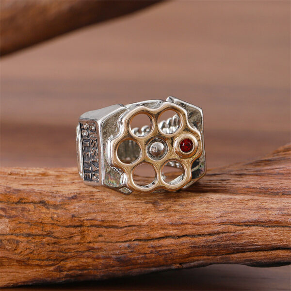 oly-9bae3805605c3adb08a19eb05f7de6d3 Wholesale Stylish Punk Roulette Bullet Ring Zinc Alloy Two Tone Fashion Accessory For Everyday Wear And Resale