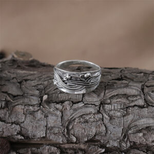 Wholesale Vintage Geometric Pattern Ring Antique Silver Zinc Alloy Unisex Jewelry Accessory For Boutique Resale