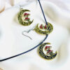 oly-9be3fd71e5b4f317b35e145e0b9226f2 Wholesale Moon And Mushroom Earring Necklace Set Cute Fashion Accessory For Girls Party Gift Boutique Resale